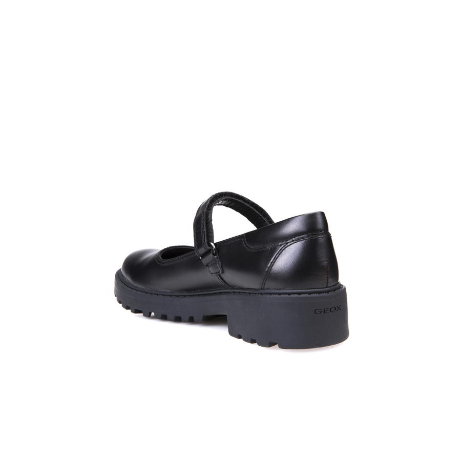 Geox - J Casey P - Black Leather - School Shoes