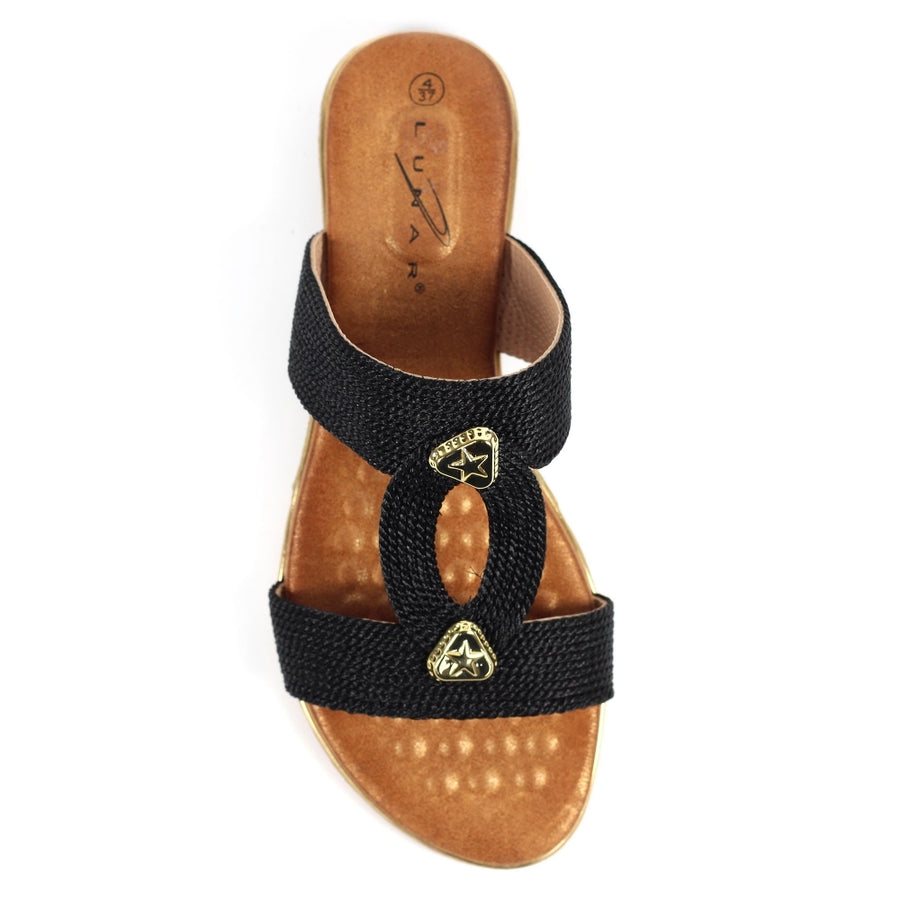 Lunar - Calow - Black - Sandals