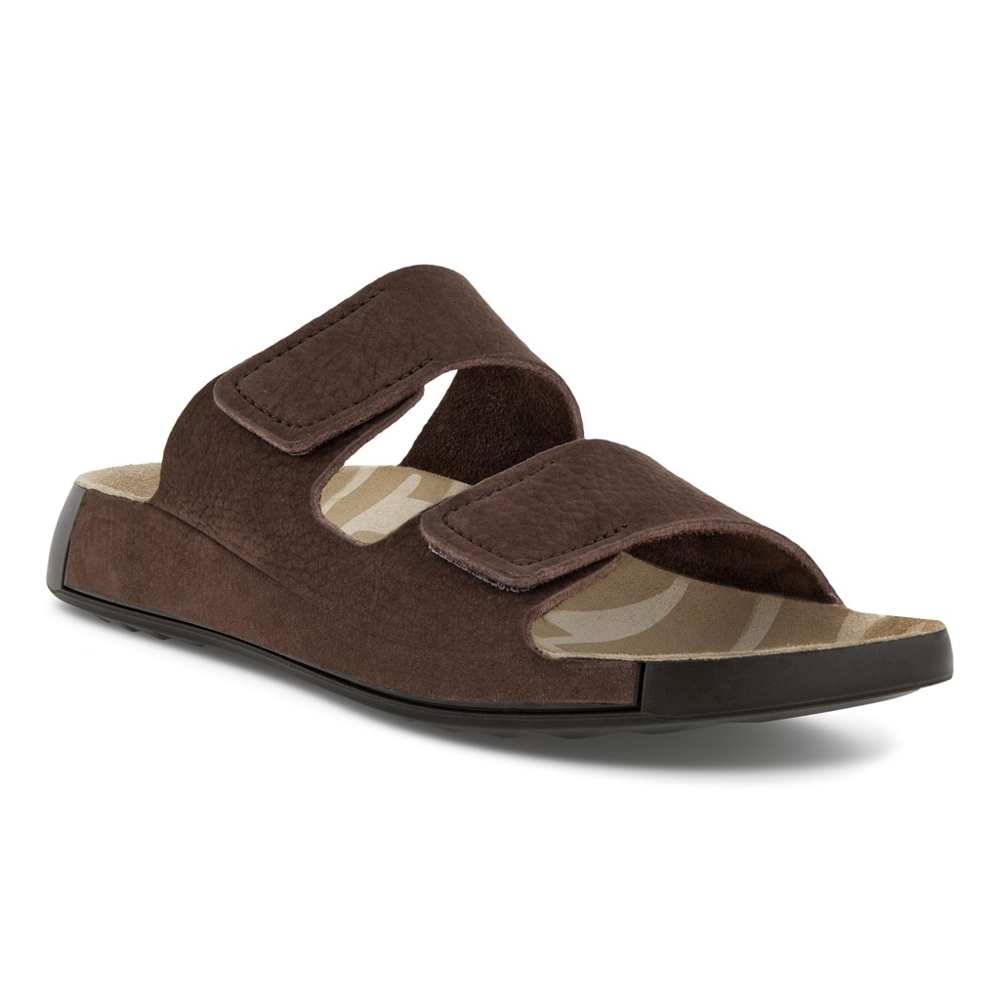 Ecco 500904 02178 Cozmo M Slide Mocha Sandals Colton Footwear